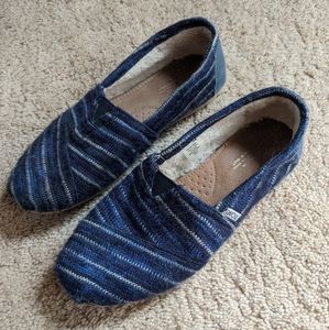 Blue Slip-On Toms